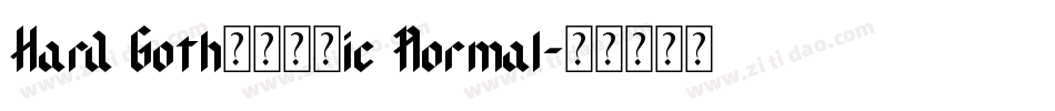 Hard Goth假面舞会ic Normal字体转换